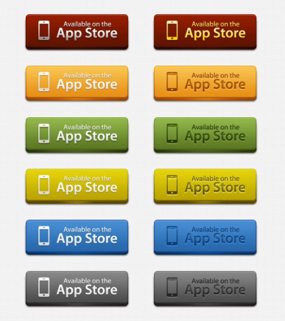 delicate button icons layered material for app store icon