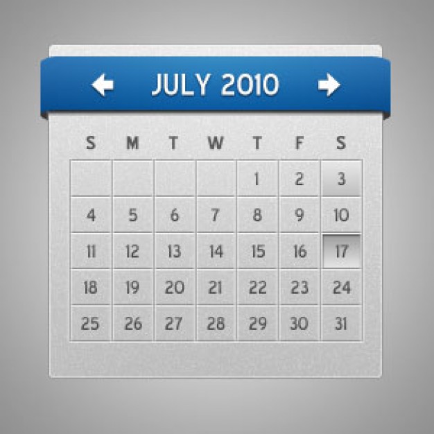 clear calendar display material with blue ribbon on top