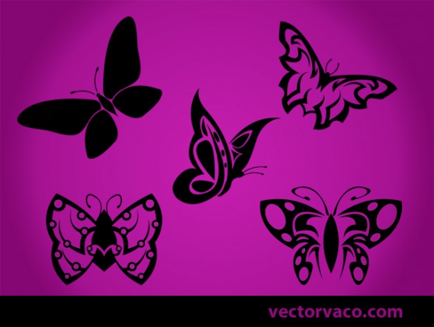 tribal butterfly over purple background