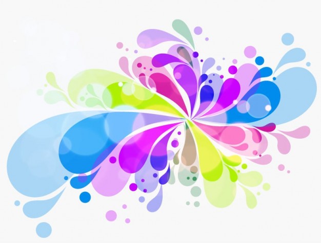 abstract colorful creative wings background
