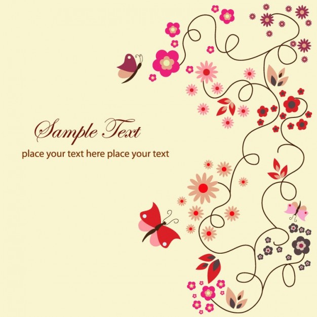 elegant floral Color theory greeting card about Fashion Flower