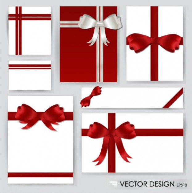 Ribbon red Business and white ribbon for cards about Christmas Recreation